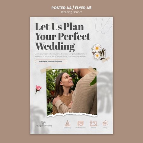 Free PSD wedding planner poster design | Free Psd #Freepik #freepsd #handout #ceremony #wedding-invitation-poster #wedding-poster Wedding Planner Poster, Invitation Poster, Wedding Poster, Ceremony Wedding, Wedding Service, Wedding Celebration, Free Wedding, Design Concept, Free Psd