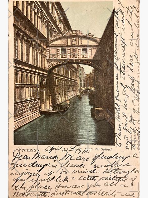 Venetian Aesthetic, Venice Art, Vintage Travel Aesthetic, Aesthetic Postcards, Vintage Postcard Aesthetic, 1900 Aesthetic, Aesthetic Postcard, Postcards Aesthetic, Postcard Aesthetic