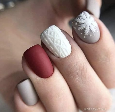 Cute Christmas Nails, Christmas Gel Nails, Sweater Nails, Christmas Nail Art Designs, Christmas Nails Acrylic, Nails Christmas, Nails Cute, Xmas Nails, Christmas Nail Art