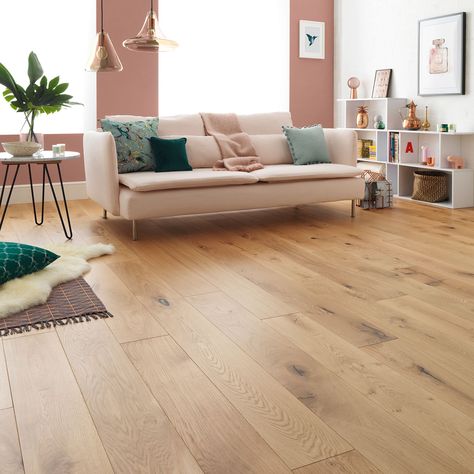 Oak Wooden Flooring, Oak Floor Living Room, Wooden Floors Living Room, Rustic Oak Flooring, Rustic Wood Floors, Oak Parquet Flooring, Wood Floor Design, Hardwood Floor Colors, Living Room Wood Floor