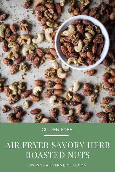 Savory Nuts Recipe, Roasted Pecans Recipe, Roasted Nuts Recipe, Spicy Nuts, Savory Recipe, Roasted Walnuts, Savory Herb, Nut Snacks, Healthy Snack Options