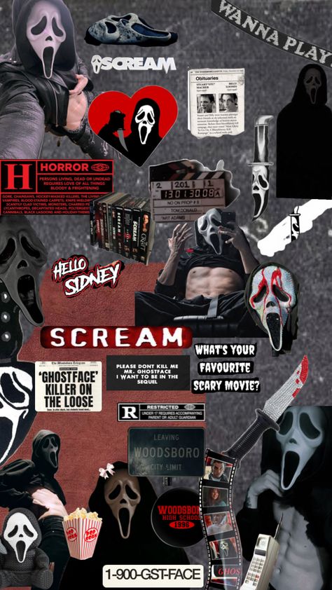 #horror #scream #ghostfacekiller #cool #aeshetic Horror Scream, Horror Aesthetic, Scantily Clad, Ghost Face, Black Lagoon, Wall Papers, Masked Man, Ghost Faces, Holiday Themes