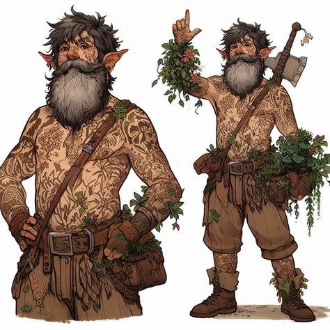 Adventurer Fantasy Art, 2d Concept Art Character Design, Dnd Herbalist, D&d Npc Ideas, Irish Character Design, Dnd Character Design Druid, Druids Dnd, Druid Character Design Male, Botanist Character Design