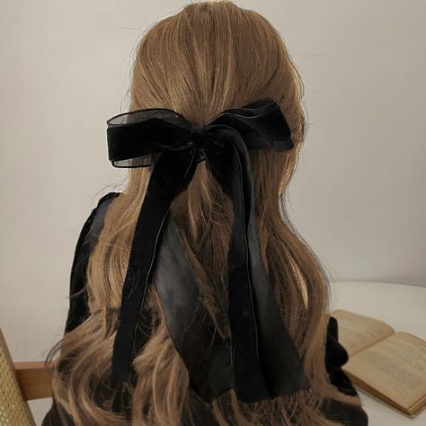 PRICES MAY VARY. Beautiful Style: Classic Black Hair Bow Clip. Beautiful Double Ribbon Tail will Look More Elegant Specially with the Tulle Ribbon. Great Quality: This Black Hair Bow is Made of Premium Velvet and Tulle Material. The Material is Skin-friendly, Soft and Comfortable to Use. Fashionable and Charming: Bow Hair Clip is Popular by Ladies and Girls. It can Turn a Bad Hair Day to a Good Hair Day Immediately. Spice Up Your Outfit: Black Velvet Hair Bow is All Match Hair Clip. It is Easy t Black Hair Bows, Hairpin Accessories, Bow Hairstyle, Ribbon Hairstyle, Hair Accessories Clips, Velvet Hair, Hair Ribbon, Ribbon Hair Bows, Ribbon Hair