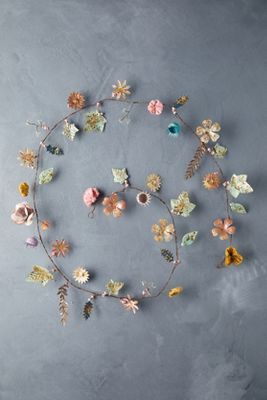 Shop the Gilded Botanicals Iron + Velvet Garland, Small at Anthropologie today. Read customer reviews, discover product details and more. Velvet Garland, Decorated Wreaths, Crafty Decor, Diy Backsplash, Table Scape, Fairy Queen, Diy Wreaths, Diy Garland, Wreaths & Garlands