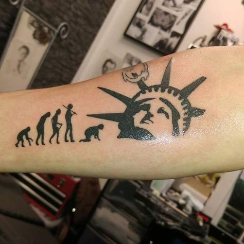 My Planet of the Apes inspired tattoo by Diddy at Forever and Ever Tattoo in Bournemouth England Planet Of The Apes Tattoo, Apes Tattoo, Plant Of The Apes, Sick Tattoos, Bournemouth England, My Planet, Trending Tattoos, Sick Tattoo, Forever And Ever