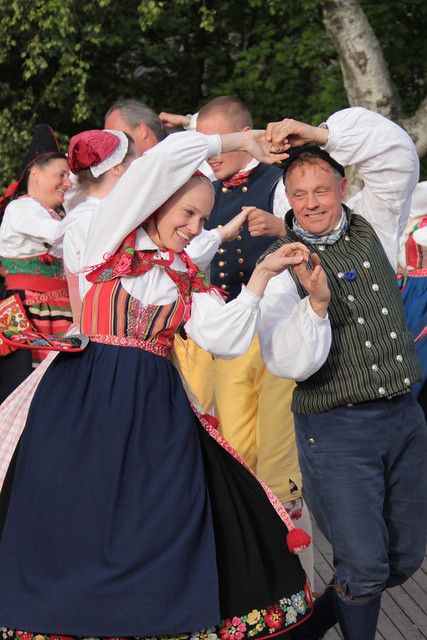 Swedish traditional dances @ Skansen | Michela Simoncini | Flickr Traditional Swedish Clothing, Swedish Culture Aesthetic, Sweden Costume, Swedish Dance, Slavic Dress, Swedish People, Swedish Culture, Cozy Village, Swedish Dress