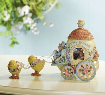 Amazon.com - Easter Carriage - Party Decorations & Room Decor - Easter Figurine, Painted Clay Pots, Unique Easter, Easter Blessings, Easter Centerpieces, Spring Holidays, Easter Time, Easter Chicks, Easter Fun