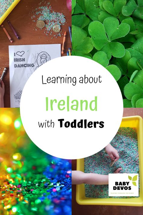 Learning About Ireland with Toddlers – Baby Devotions Ireland Preschool Activities, Ireland Crafts For Kids Preschool, Ireland Crafts For Kids, Ireland Crafts, Ireland Activities, Teaching Diversity, Social Studies For Kids, Culture Crafts, Childcare Ideas