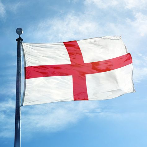 Celebrate St. George's Day with us! The patron saint of England has captivated British imaginations since the Crusades and the Hundred Years' War. Happy St George's Day, St George Flag, James Burton, Around The World Party, English Flag, St Georges Day, Sick Humor, The Crusades, Hms Victory