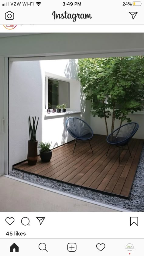 Indoor Courtyard, Modern Outdoor Kitchen, Courtyard Design, Small Backyard Gardens, Small Courtyards, Balcony Ideas Apartment, Home Garden Design, Patio Interior, Apartment Balcony Decorating