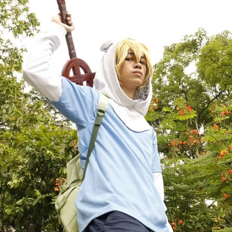 Adventure Time CG⚔️ Finn Cosplay Adventure Time, Finn Adventure Time Cosplay, Finn The Human Cosplay, Finn The Human Costume, Finn Cosplay, Finn Costume, Ice King Adventure Time, Adventure Time Clothes, Adventure Time Cosplay