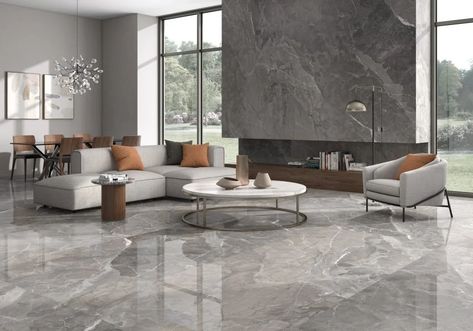 Grey Tiles Living Room, Living Room Tiles Design, Grey Marble Floor, Room Tiles Design, Marble Living Room, Tiles Living Room, Marble Floors, Living Room Tiles, Ancient Persia