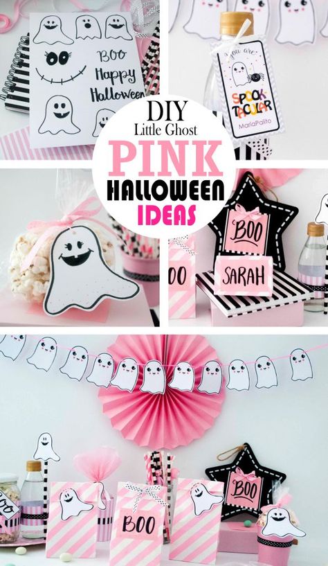 Pink And Black Halloween, Black Halloween Party, Pink Halloween Party, Pink Halloween Decor, Halloween First Birthday, Dulces Halloween, Halloween Decor Diy, Adult Party Themes, Ghost Party