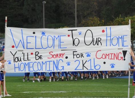 Hoco Run Through Signs Football, Run Through Signs Football Hoco, Homecoming Run Through Signs, Hoco Football Banners, Football Banners Run Through Homecoming, Hoco Football Game Posters, Banners For Football Games, Football Runout Signs, Football Banners Run Through First Game