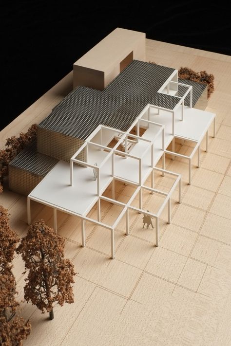 Maqueta Grid Architecture, Maquette Architecture, Model Engineering, Le Corbusier Architecture, Model Architecture, Pavilion Architecture, Public Space Design, Pavilion Design, Architectural Model