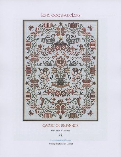 Gallery.ru / Фото #1 - Long Dog Samplers 2 - BelleBlue Carolyn Manning Designs Gallery.ru, Long Dog Samplers Gallery.ru, Long Dog Samplers, Vintage Samplers, Medieval Embroidery, Cross Stitch Sampler Patterns, Unique Cross Stitch, Cross Stitch Tutorial, Long Dog