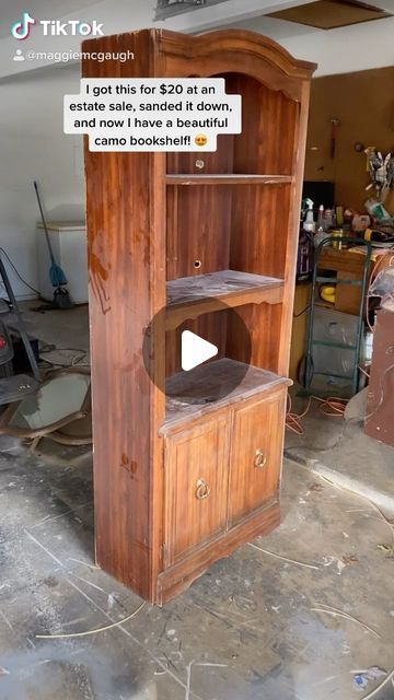 Refinishing Bookcase, Antique Bookcase Makeover, Renovated Bookshelf, Bookshelf Restoration, Repurpose Bookshelf Ideas, Wood Bookshelf Makeover, Cheap Bookshelf Makeover, Bookcase Makeover Diy, Small Bookcase Makeover