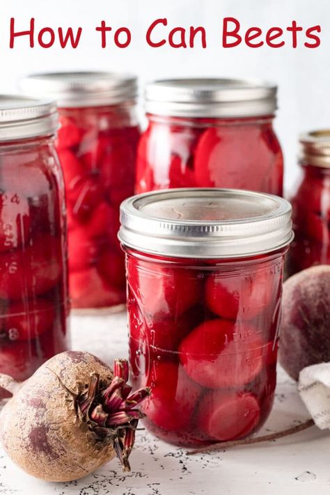 Canning Beets | How to can beets - Binky's Culinary Carnival How To Can Beets In Water Bath, Canning Beets Plain Water Bath, Canning Beets Water Bath, Pressure Canner Recipes, Canning Veggies, Canning Beets, How To Boil Beets, Harvest Ideas, Water Bath Canning Recipes