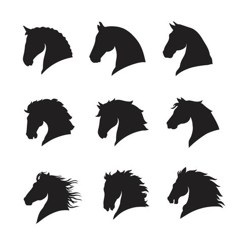 Horse Head Outline, Horse Head Pattern, Horse Paintings Acrylic, Horse Head Silhouette, Horse Icon, Horse Logo Design, Face Outline, Leg Art, Yearbook Covers