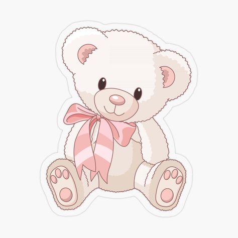 Get my art printed on awesome products. Support me at Redbubble #RBandME: https://www.redbubble.com/i/sticker/Cute-pink-teddy-bear-for-babies-by-annarosestudio/71379246.O9UDB?asc=u Teddy Bear Sticker, Bow Sticker, Small Teddy Bears, Bear Sticker, Pink Teddy Bear, Baby Stickers, Cute Teddy Bear, Pink Teddy, Cute Teddy