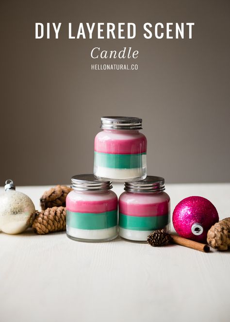 Layered Scent DIY Holiday Candles | Great idea for craft night where everyone can use their favorite colors! Homesteading Photography, Bougie Cupcake, Diy Holiday Candles, Burger Ideas, Layered Candles, Diy Scent, Lemon Candle, Holiday Scents, Navidad Diy