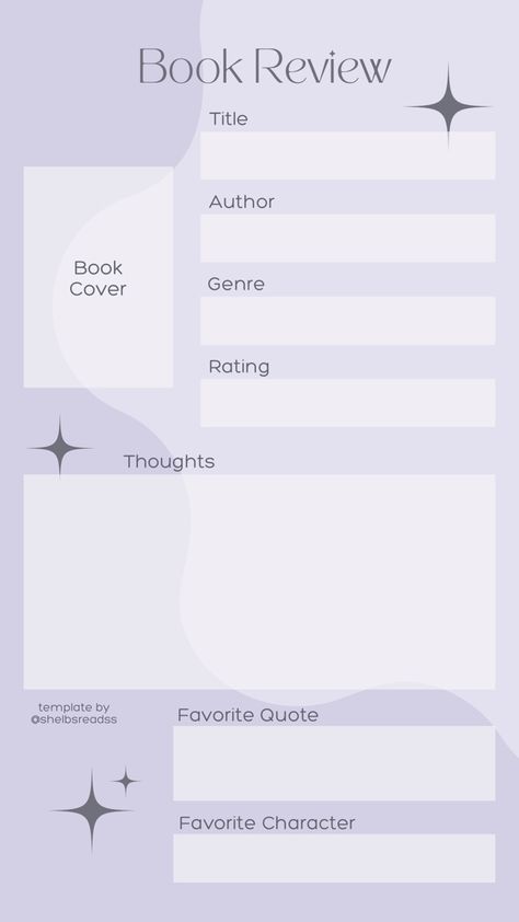 Arc Review Template, Simple Book Review Template, Book Review Template Aesthetic, Aesthetic Book Review, Reviews Template Instagram, Books Template, Reading Template, Bookstagram Templates, Books Journal