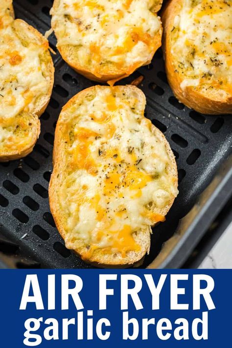 Garlic Bread Airfryer, Bread Airfryer, Air Fryer Garlic Bread, Cheesy Garlic Bread Recipe, Cheese Toast Recipe, Air Fryer Garlic, Make Garlic Bread, Homemade Garlic Bread, Garlic Cheese Bread