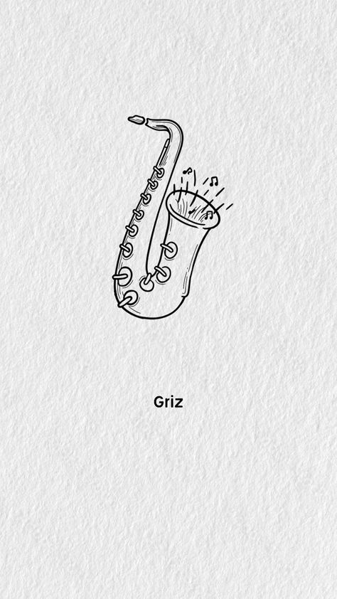 Griz inspired saxophone tattoo design #griz #tattoodesign #tattoo #ravetwins #saxophone #edmtattoo #edm #procreate Saxophone Tattoo Design, Saxaphone Sketch Tattoo, Jazz Tattoo Ideas, Edm Tattoo Ideas, Gracie Tattoo, Jazz Tattoo, Saxophone Drawing, Edm Tattoo, Saxophone Tattoo