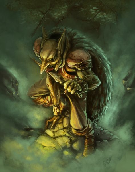 Goblin by Jan-ilu.deviantart.com on @DeviantArt Goblin Dnd, Goblin Pictures, Dnd Goblin, Goblin Warrior, Magical Abilities, Goblin Art, Humanoid Creatures, Goblin King, My Fantasy World