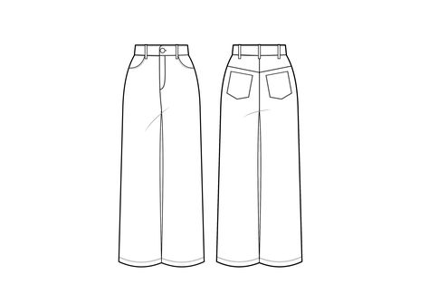 #jeans #flatsketch #design #illustrator #clothing Baggy Jeans Sketch, Jeans Side View, Baggy Jeans Drawing, Jeans Drawing, Fashion Sketching, Plain Jeans, Flat Drawings, Clothing Business, Balloon Pants