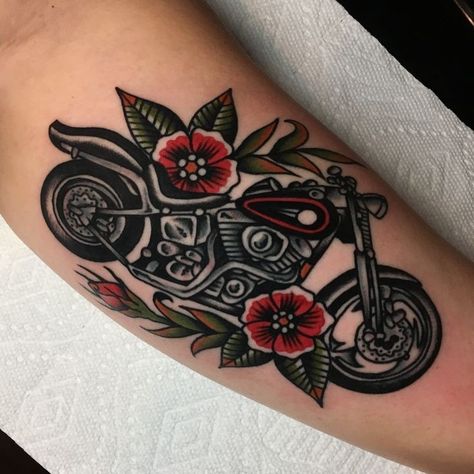 Crying Heart, Harley Tattoos, Traditional Style Tattoo, Motorcycle Tattoos, Biker Tattoos, Traditional Tattoo Sleeve, Traditional Tattoo Design, Traditional Tattoo Art, Diy Tattoo