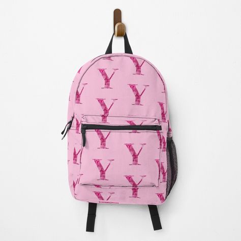 Get my art printed on awesome products. Support me at Redbubble #RBandME: https://www.redbubble.com/i/backpack/Alphabet-Letter-Y-in-Pink-Floral-Lettering-Monogram-by-WD-Artist/166898133.K1KHE?asc=u