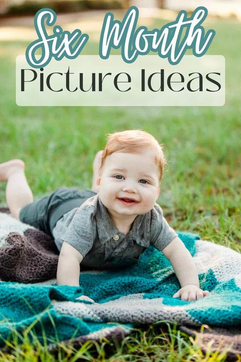 Cute Picture Ideas for 6-Month-Old Baby Photos Six Month Pictures, Six Month Photos, Cute Picture Ideas, 6 Month Photography, Baby Pictures Poses, Six Month Birthday, 2nd Birthday Pictures, 6 Month Pictures, Six Month Baby