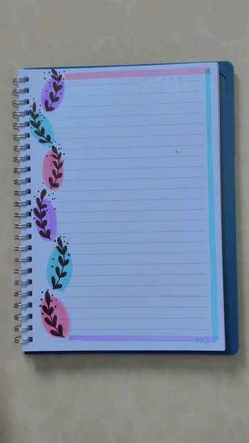 Journal Ideas For Project, Notebook Designs Ideas, Front Pg Design For Project, Project Designs Ideas, Flowers Front Page Design, Border Design In Paper, Border Design For Acknowledgement, Simple Side Designs For Project, Simple Aesthetic Border Design