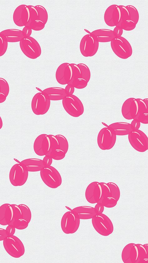 Ballon Dog Wallpaper, Balloon Dog Wallpaper, Preppy Pink Wallpaper, Pink Balloon Dog Wallpaper, Ballon Dog Decor, Balloon Dog Illustration, Wallpaper Horror, Balloon Dog Sticker, Ballon Dog