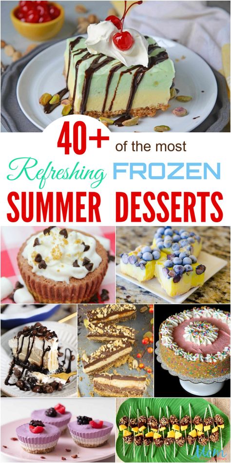 No Bake Chips Ahoy Dessert, Easy Frozen Dessert Recipes, Frozen Desserts Easy Summer, Frozen Summer Desserts, Frozen Desserts Easy, Summer Recipes Dessert, Fun Summer Desserts, Frozen Dessert Recipes, Cold Dessert Recipes