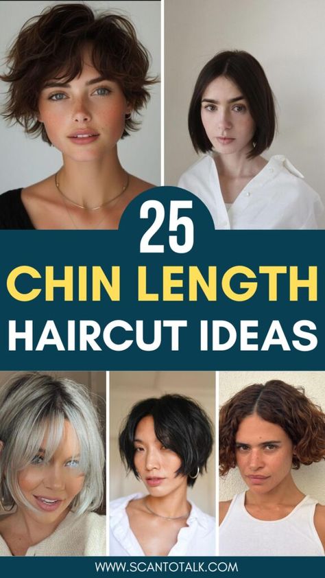 When it comes to hairstyles, chin-length haircuts offer the perfect blend of versatility and sophistication. Whether you’re looking to add volume, create texture, or achieve a sleek, polished look, these cuts frame the face beautifully and suit a variety of hair types and face shapes. In this article, we’ve curated 25 chic and modern chin-length haircuts that cater to different styles, from classic bobs to edgy, textured cuts. Textured Chin Length Hair, Hairstyle For Chin Length Hair, Short Hairstyle Women Neck Length, Chin Length Hair For Square Faces, Off The Face Bob Hairstyles, Low Maintenance Chin Length Hair, Formal Hairstyles For Chin Length Hair, Chin Length Hair Over 50, Chin Length Bob Blonde