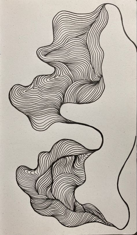 Continual Line Drawing, Line Variation Drawing, Easy Abstract Drawings, Expressive Line Art, Cool Line Drawings, Abstract Art Lines, Abstract Sketches, Line Doodles, Linear Art