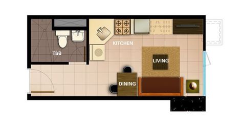 20 Sqm Condo Design, Condo Unit Floor Plan, Unit Floor Plan, Studio Type Condo, Condo Floor Plans, Studio Floor Plans, Condo Unit, Studio Floor, Unit Design