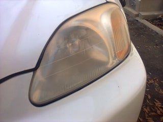 Headlight Restoration in 30 Sec Flat!!! - Instructables Car Headlight Cleaner, Cleaning Headlights, Headlight Restoration Diy, Car Restoration Diy, Cleaning Headlights On Car, Foggy Headlights, Headlight Cleaner, Automobile Repair, Car Paint Repair