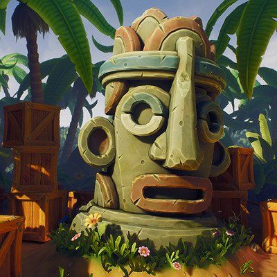 ArtStation - Environment VIII, Roanna Peroz Aztec Demon, Mayan Illustration, Jungle Props, Andres Rios, Jungle Environment, Aztec Temple, Tiki Art, Cartoon House, Aztec Calendar