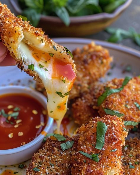 CHEESY DORITOS ENCRUSTED MOZZARELLA STICKS 🧀🌽 Ingredients: 12 mozzarella sticks 2 cups crushed Doritos (nacho cheese flavor) 1 cup all-purpose flour 2 large eggs, beaten 2 tbsp milk 1 tsp garlic powder 1 tsp onion powder Vegetable oil (for frying) Marinara sauce (for dipping) Directions: Step 1: Prepare the Mozzarella Sticks Unwrap the mozzarella sticks and place them on a baking sheet. Freeze the mozzarella sticks for at least 1 hour to ensure they hold their shape during... Mozza Sticks, Mozzarella Cheese Sticks, Special Occasion Food, Food Aesthetics, Random Aesthetics, Indian Cooking Recipes, Mozzarella Sticks, Nacho Cheese, Food Pics