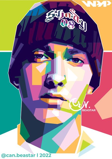 Canbeastar, Wpap, wpap portrait, vector, vector portrait, caricature, portrait, portrait illustration, colorful, pop art, fiverr, Eminem, hip hop, rap, rapper, singer Eminem Pop Art, Wpap Portrait, Tin Tan, Pop Art Face, Celebrity Artwork, Wpap Art, Pop Art Images, Art Studio Room, Charcoal Portraits