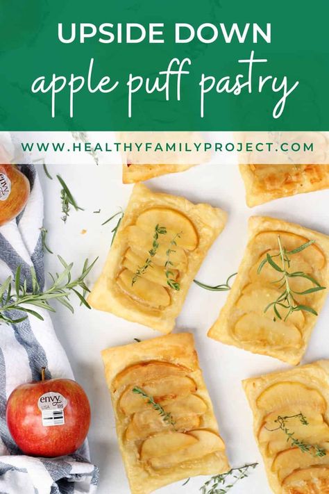 Apple Puff Pastry Recipes, Apple Recipes With Puff Pastry, Upside Down Puff Pastry, Puff Dessert, Apple Tarts, 1950s Food, Cozy Fall Recipes, Pillsbury Dough, Apple Dishes