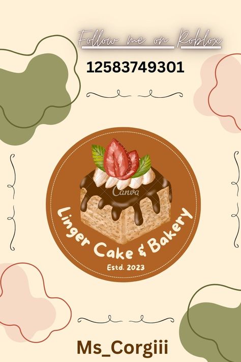 Cafe Decals Bloxburg Codes Logo, Bloxburg Bakery Logo Codes, Bakery Logo Bloxburg Code, Bloxburg Bakery Decals Codes, Cake Decals Bloxburg, Bloxburg Cafe Logo, Bloxburg Cafe Sign Decal Codes, Bloxburg Coffee Shop Decals, Bakery Decals Bloxburg