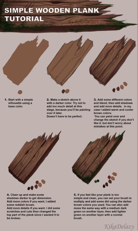 Digital Art Software, Digital Painting Techniques, Concept Art Tutorial, Digital Art Beginner, Seni Dan Kraf, Soyut Sanat Tabloları, Digital Painting Tutorials, Wooden Planks, 2d Art