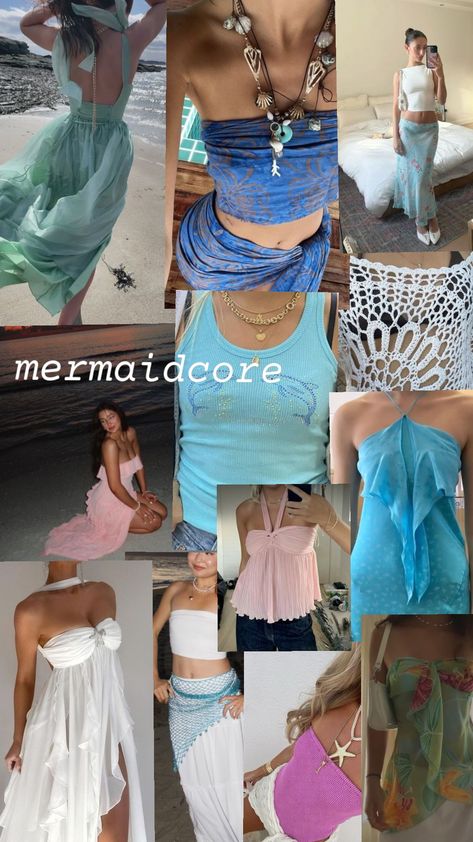 let me shop for you in this aesthetic! depop.com/clinicaldepression #mermaidcore #mermaid #surrealism #tropical #beach #summer Mermaid Core Swimwear, Mermaid Core Casual, Mermaid Core Men, Mermaid Casual Outfits, Mermaid Surrealism, Mermaid Core Clothes, Tropical Outfit Aesthetic, Mermaid Core Outfits Casual, Barbie Mermaidia Aesthetic