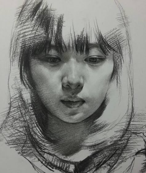 Portraits Pencil, 얼굴 드로잉, Charcoal Portraits, Charcoal Drawings, Charcoal Art, 수채화 그림, Portrait Sketches, Arte Inspo, Drawing Board