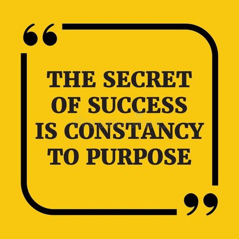 Motivational quote.The secret of success is constancy to purpose. On yellow background vector illustration Secret Of Success, Illustration Background, Secret To Success, Background Illustration, Yellow Background, Motivational Quote, Vector Pattern, Stock Illustration, The Secret